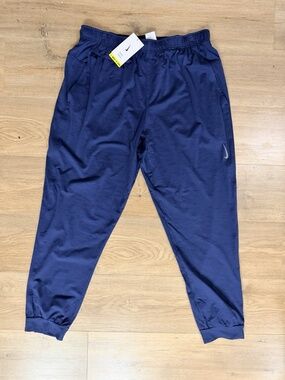 NWT Nike Dri-Fit Yoga Trainng Pants Dark Blue Men's XXL Standard Fit